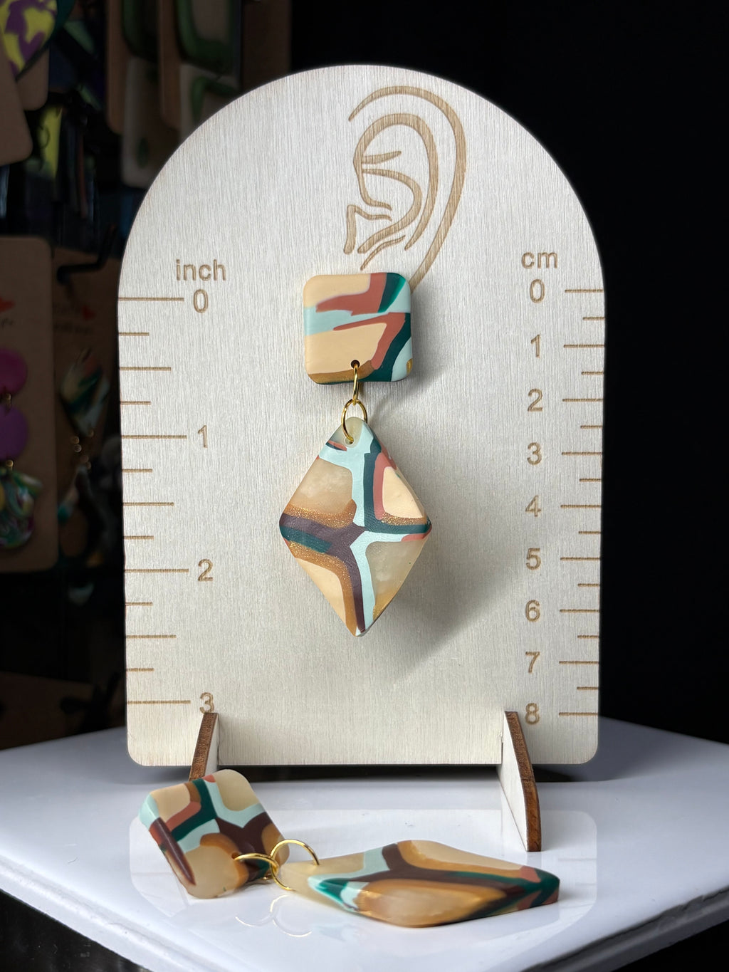 Multi color square diamond