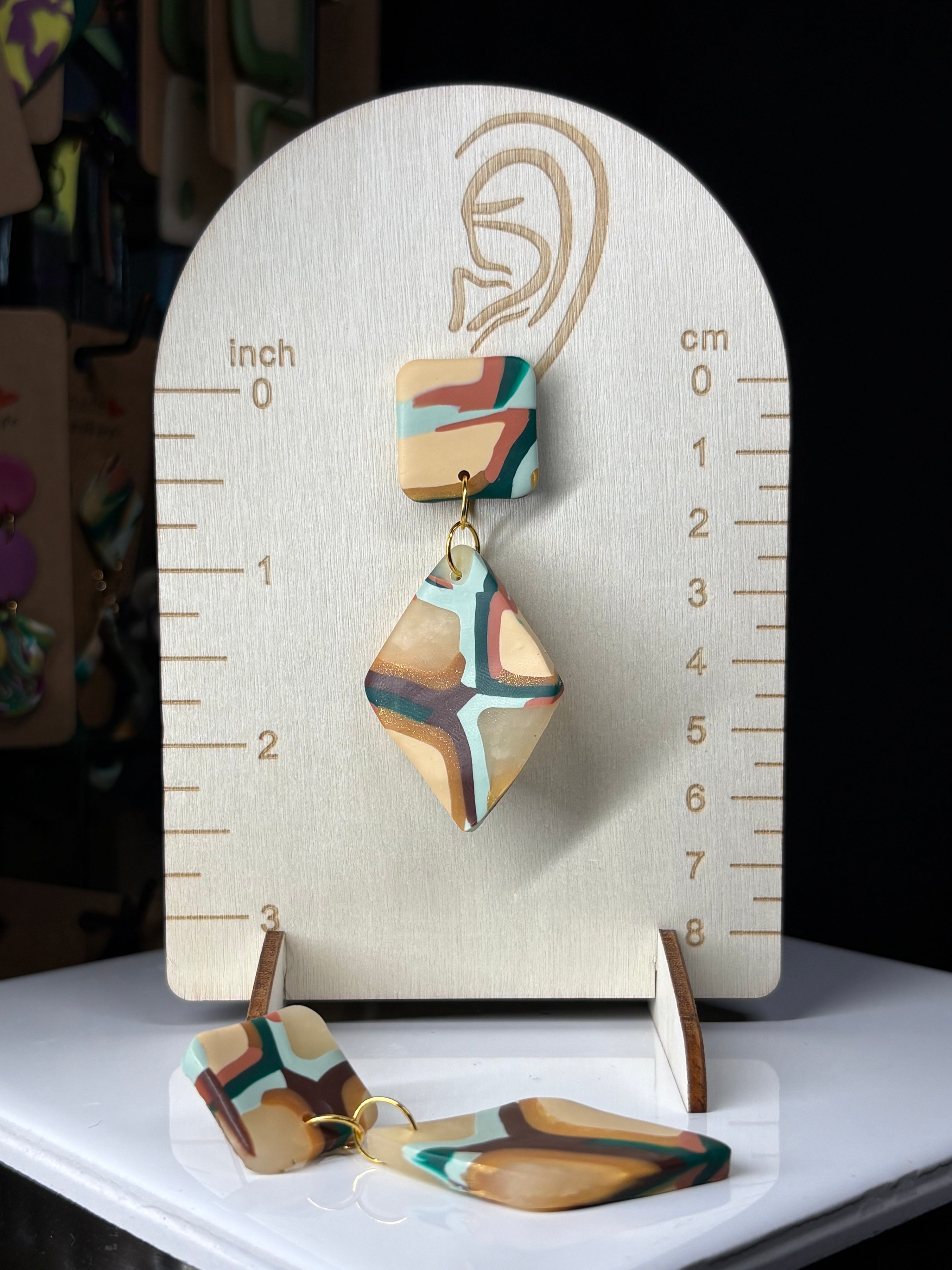 Multi color square diamond