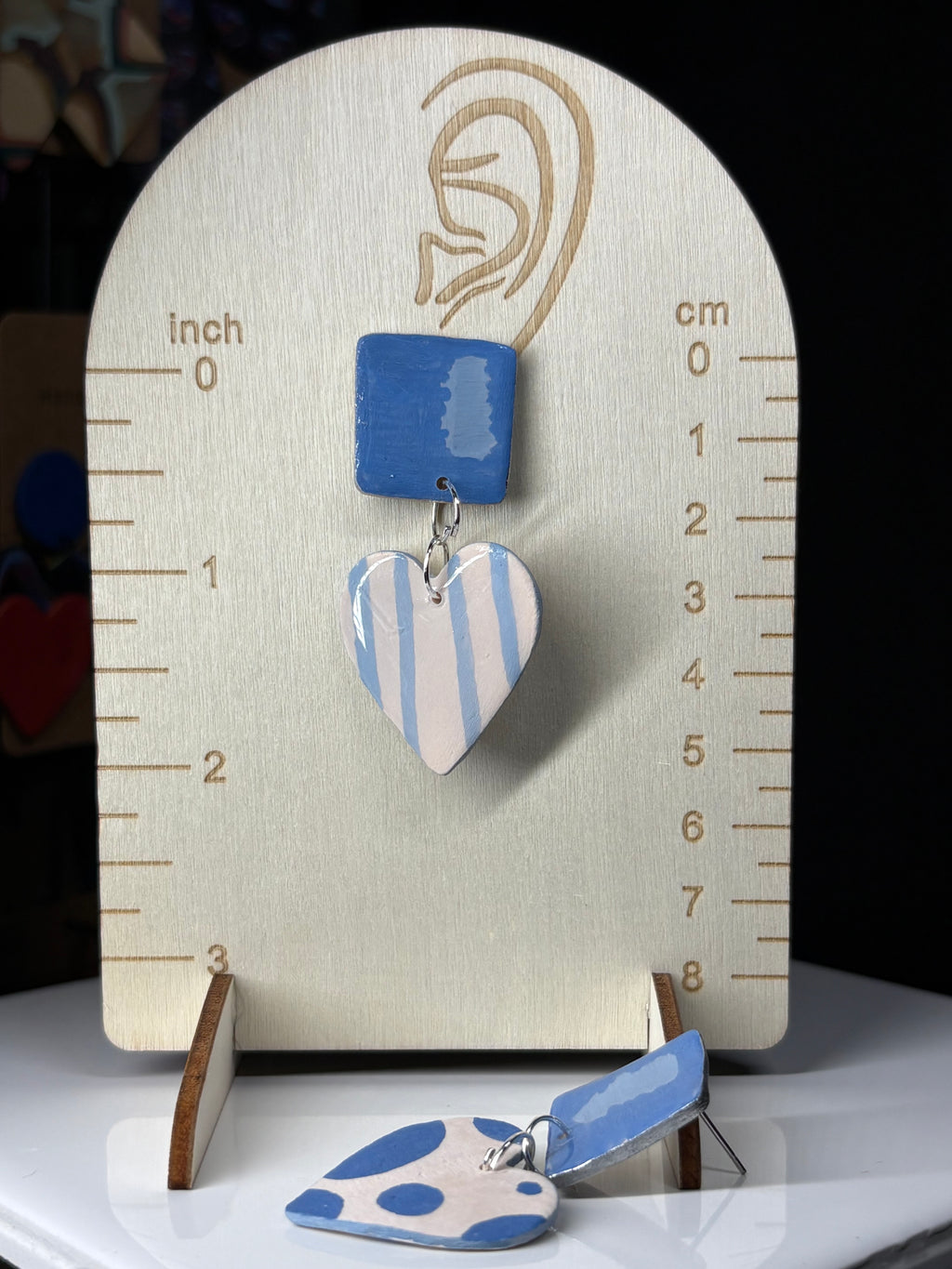 Sweet square heart dangle