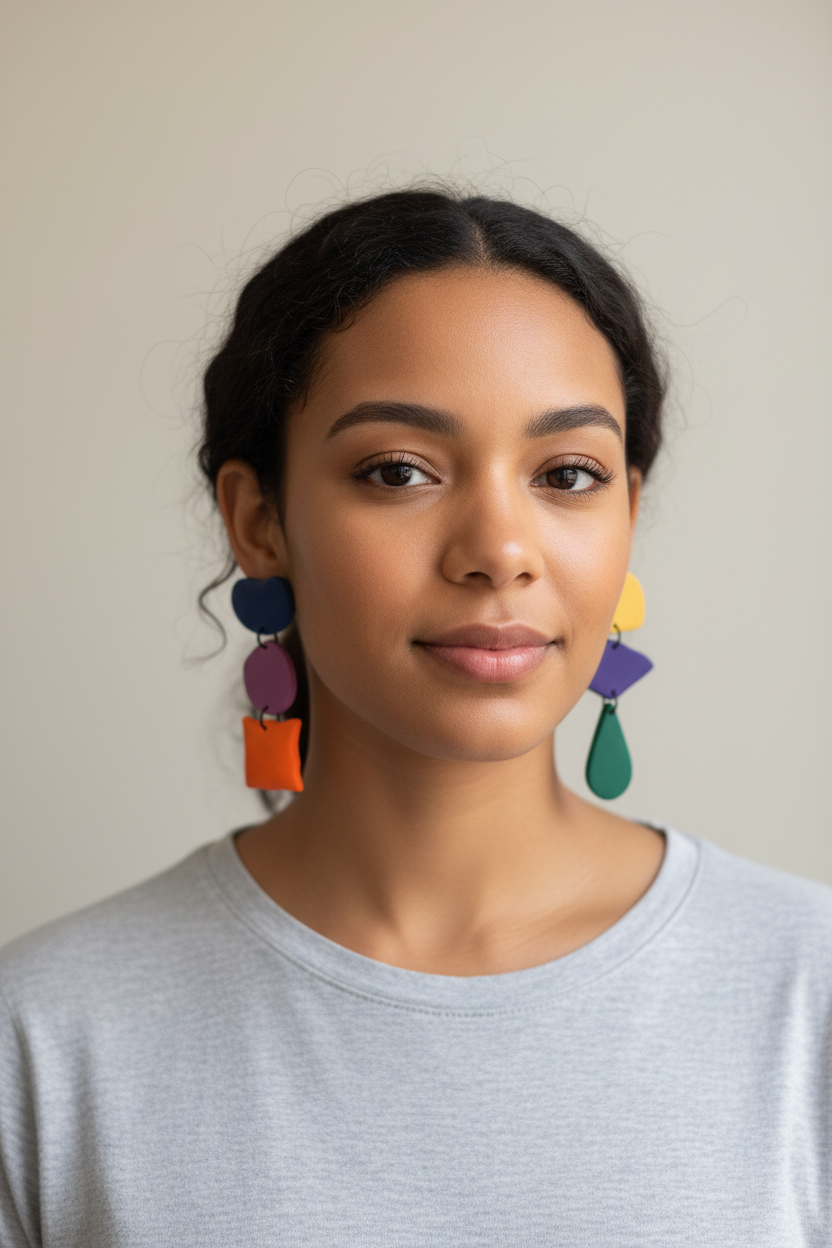 HueKind Earrings Lifestyle - Shoulder Up