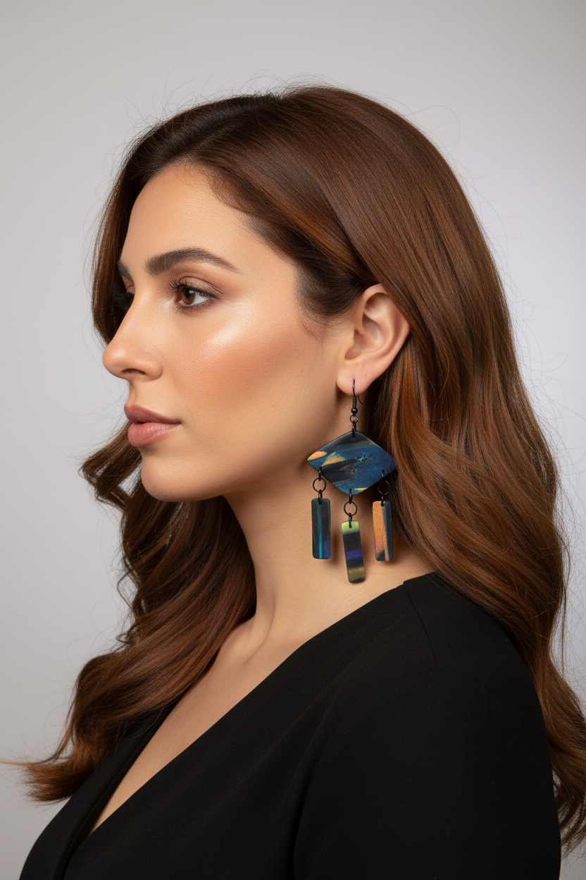 Iridescent Dangle Earring