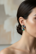 Multicolor Abstract Earring Lifestyle Side Profile