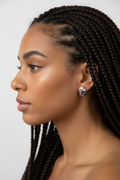 Multicolor Swirl Earring on Model