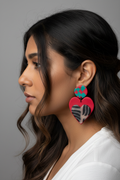 Red Heart Earrings Lifestyle
