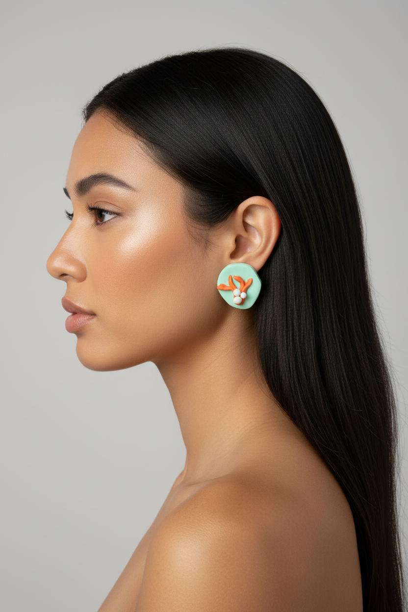 Reindeer Stud Earrings - Side Profile